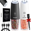 AmuseWit Gravity Electric Salt and Pepper Grinder Set [White Light]