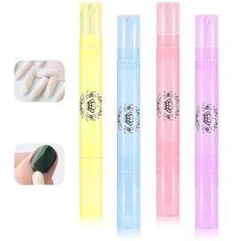 Nail Polish Corrector Pen, 4Pcs Nail Polish Remover Tool with 20pcs Tapered Refill Tips, Nail Polish Correction Nail Edge Cleaning Pen for Nail Art DIY