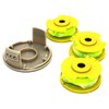 3PKS String Trimmer Spool Line with Cap Replaces Ryobi One