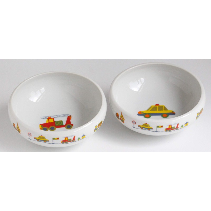Pottery House Easy to Scoop Bowl, Working Car, White, 5.2