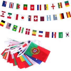 International Flags of the World String Flags Bunting Banner 25M with 100 Country Flags,Commonwealth Games Flags,World Cup Olympics Flags,International World Flag Party Decorations for Garden,Bar