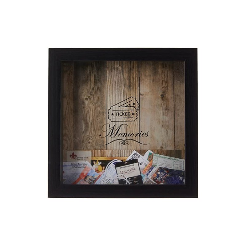 Lawrence Frames Black 10x10 Shadow Box Ticket Holder