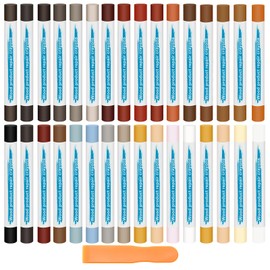 Anglekai 32PCS Furniture Repair Kit Wood Markers, Colorful Wood Filler Stick Floor Scratch Kits, Wooden Repair Wax Crayons Wax Sticks for Repairing Scratches