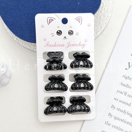 Herbeluemily Hair Clip, Mini Clip, Hair Claw Bangs Clip, Nuance Color, Set of 12, Plain, F Set