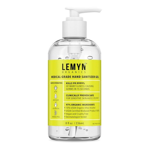 Lemyn Organics Medical‑Grade Hand Sanitizer Gel – 97 % Organic |