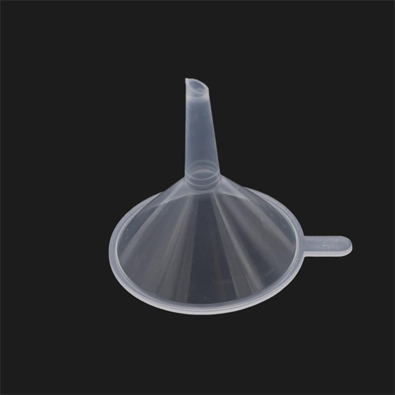 WELANGBN Small Funnel, 2inch Clear Plastic Mini Funnels for Science