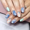 Summer Press on Nails Short Oval False Nails with Bow