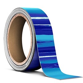 VViViD Blue Mirror Chrome Air-Release Adhesive Vinyl Pinstripe Tape Roll (1 Inch x 20ft)