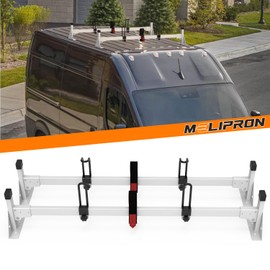 MELIPRON Steel Cargo Van Roof Ladder Rack Compatible with 2015-2024 RAM ProMaster City 2 Crossbars White