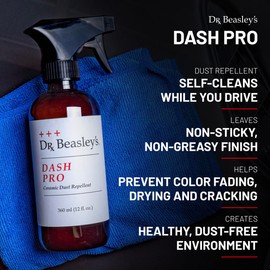 Dr. Beasley's Dash Pro for Autos - Advanced Dust Repellent, Self-Cleaning Ceramic Coating for Interior Surfaces. Ideal for Cars, Boats, Airplanes, RVs, 1 Gal