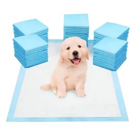 100 Pañales Tapete Entrenador Perro Almohadillas 33x45 Cm Azul                                                                                        