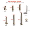 84Pcs M6 x 8mm,12mm,16mm,20mm,30mm,40mm Hex Pan Head Cap Bolts Nuts