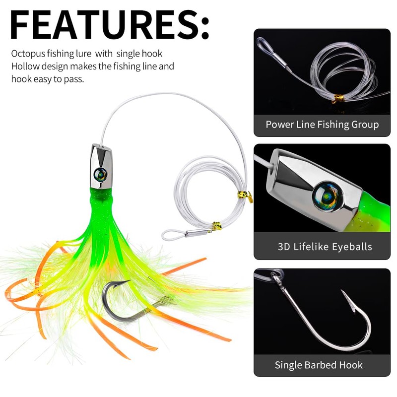 Fishing Trolling Lures - Big Game Deep Sea Fishing Saltwater