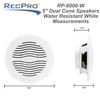 RecPro RV Outdoor 5" Dual Cone Speakers | Water &