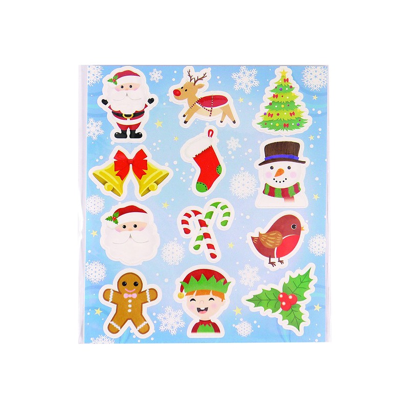 Henbrandt 12 Packs of Christmas Stickers Mini Christmas Stickers for