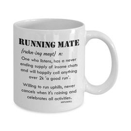 MIPOMALL Running Mugs for Women Men Best Friends, Birthday Gifts for him her, Christmas Presents Gifts, Running Mate, MG0015