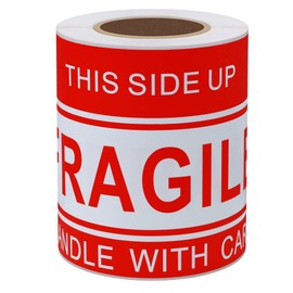 Hylabelest Handle with Care This Side Up Fragile Stickers 101x152mm Shipping Address Warning Labels (4 * 6 inch)