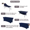 IVAPUPU 6FT Table Cloth for Rectangular Fitted Events Stretch Jean