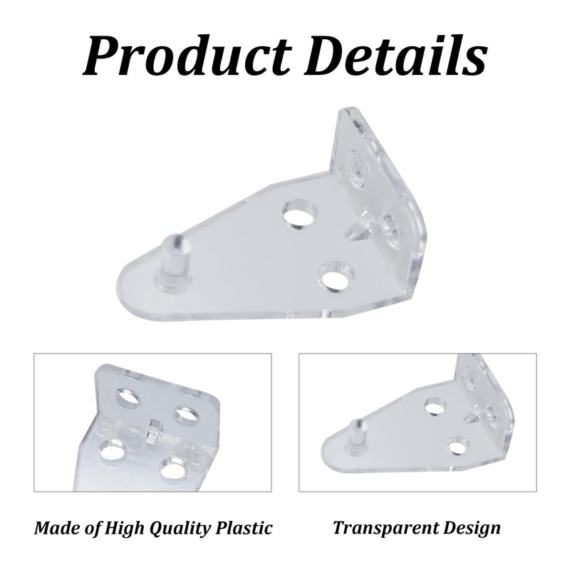 Runseaway 16PCS 2 Inch Blind Hold Down Brackets, Clear Plastic