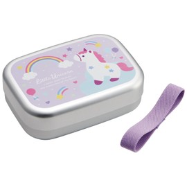 Skater ALB5NV-A Aluminum Lunch Box for Kids, 12.5 fl oz (370 ml), Thermal Storage Compatible, Lunch Belt Included, Made in Japan, Little Unicorn, Girls