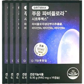 푸응 파비플로라 시르투맥스 440mg x 14캡슐 x 5박스 10주분 Puhung Fabiflora Sirtumax 440mg x 14 Capsules x 5 Boxes 10-Week Supply