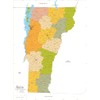 Vermont ZIP Code Map with Counties - Standard - 48.50