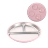 Yikinip 9 Inch Stainless Steel Plate and Silicone Suction, Toddler