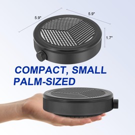 ROMALOVE Small Nail Dust Collector Adjustable Speed Nail Vacuum Dust Collector for Nail Tech Acrylic Nail Dip Powder Removal Manicure Dust Extractor Nails Duster Fan, Black