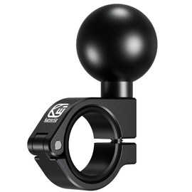 BRCOVAN Aluminum Alloy Handlebar Clamp Mount Base with 1.5'' TPU Ball, Fit on 0.875''/1''/1.125''/1.26'' Round Rails, Compatible with RAM Mounts C Size 1.5'' Ball Double Socket Arm