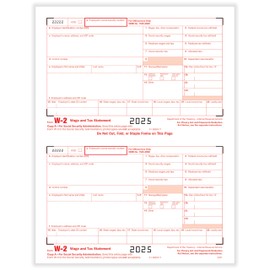 ComplyRight W-2 IRS Federal Copy A, 2-Up, Pack of 100 Forms