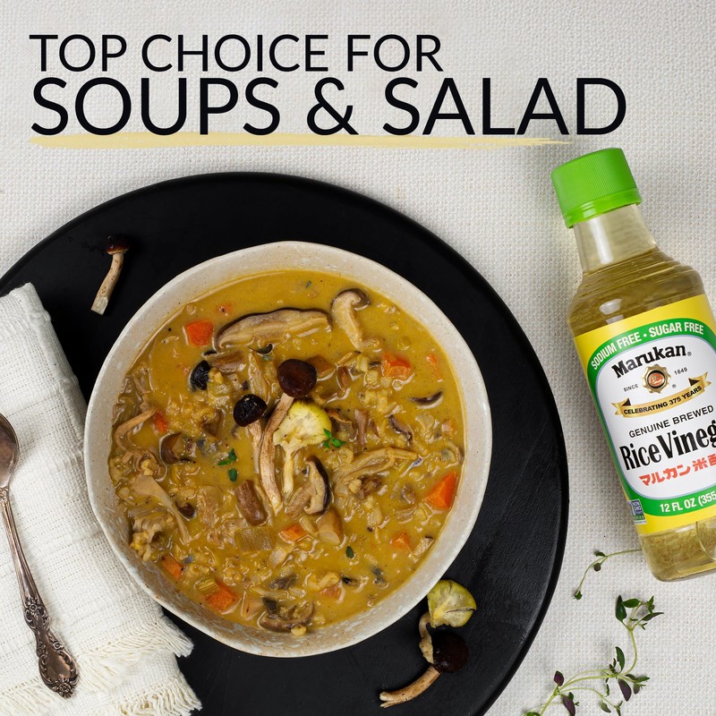 Marukan Genuine Brewed Rice Vinegar for Enhancing Flavor & Cooking,