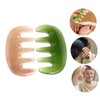 Outanaya 2pcs Resin Wax Massage Comb Gua Sha Tools for