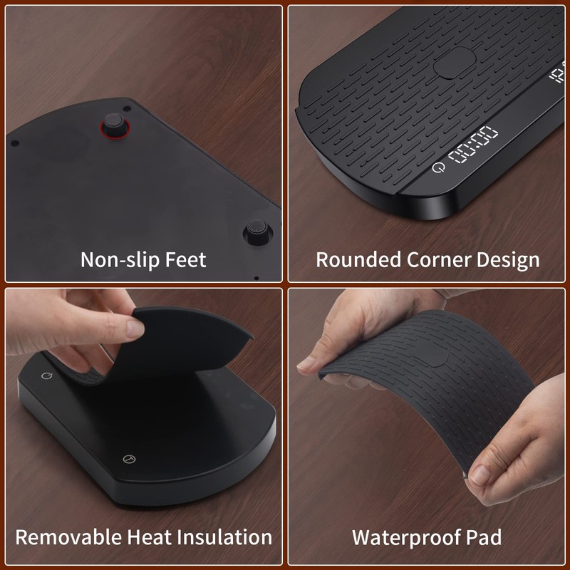3T6B Coffee Scale with Timer, Espresso Scale with Flow Rate
