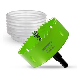 Bi-Metal 4-1/4 Inch Hole Saw for Recessed Lights, 4.25" Hole Cutter with Dust Bowl Catcher – Cuts Wood, Thin Metal, Ideal for LED Lighting Installation