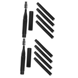 minkissy Sets Natural Look Eyebrow Brush Spoolie Eyelash Brush Set Compact Travel Makeup Pcs