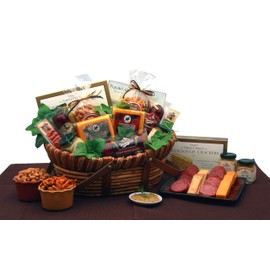 Gourmet Holiday Meat and Cheese Gift Basket -Savory Christmas Family or Corporate Gift