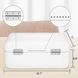 Large Bread Box for Kitchen Counter - ENLOY Thicken Powder Coated Stainless Steel Extra Large Bread Bin, Bread Storage Container, Bread Holder, Bread Keeper, White