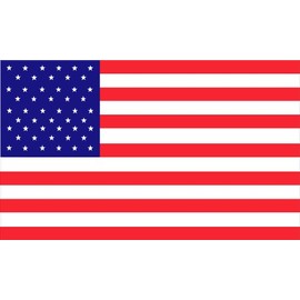 American Square Flag Sticker - 3" x 1.8"