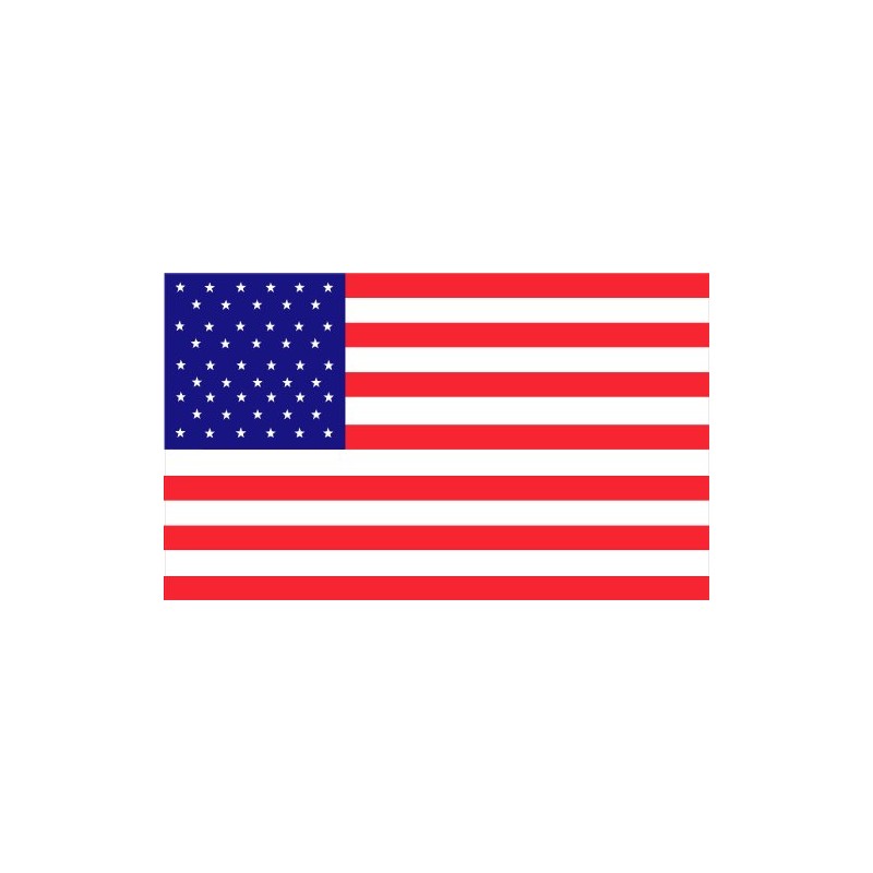 American Square Flag Sticker - 3" x 1.8"