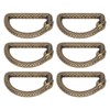20Pcs Metal D Rings Snake Pattern Wear Resistant Metal Rings