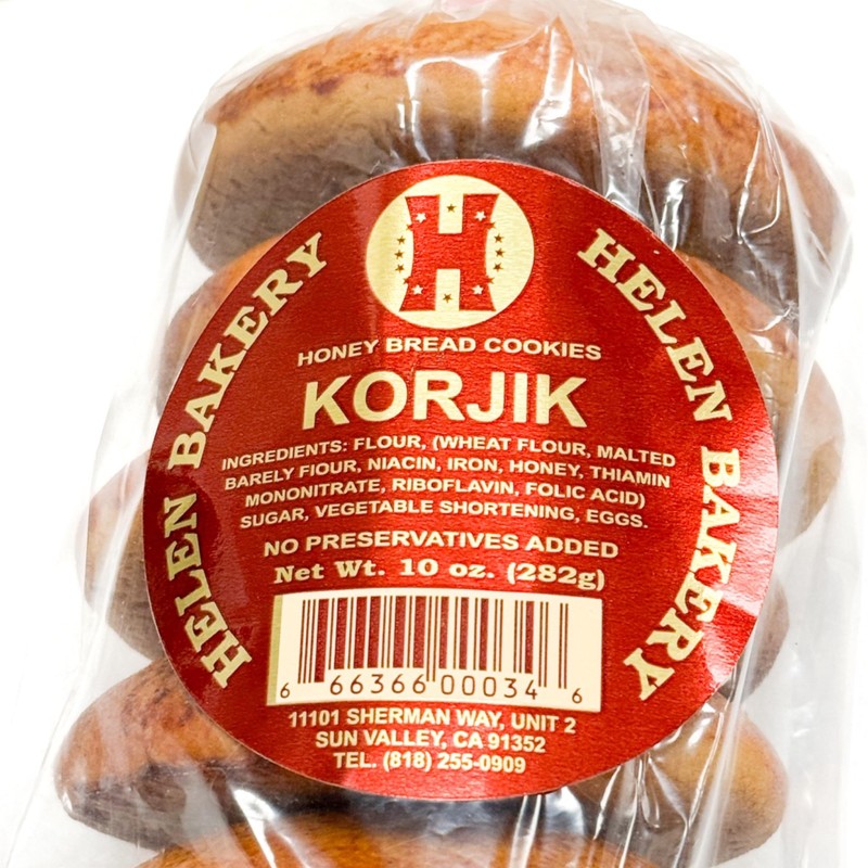 Korjiki, Honey Bread Mini Cookies, Helen Bakery 10 oz |