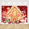 Ticuenicoa 7x5ft Christmas Gingerbread House Backdrop for Photography Winter Merry