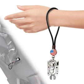 Key Fob Cover for Can-Am Ryker All Models - Ignition Key Shell Holder & Keychain, Compatible with Ryker 600/900 Rally/Sport Edition - Anti-Scratch, Durable Protection Accessory(B-Chrome)