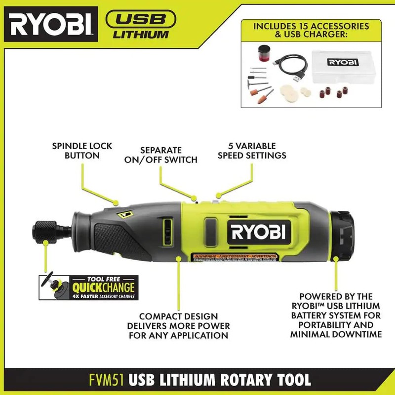 USB Lithium Rotary Tool Kit