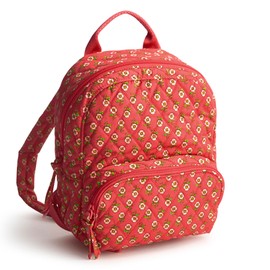 Vera Bradley Premium Cotton Mini Banbury Backpack, Tiny Poppies