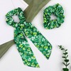 HIFANMM 2PCS Green Shamrock Hair Ties for Women Girls, St