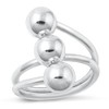 High Polish Ball Cluster Open Ring New .925 Sterling Silver