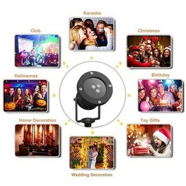 Laser Christmas Projector Lights Outdoor Garden Landscape Lights Red Green Stars Waterproof for Holiday Party Garden Christmas Decor Control Remote