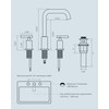 FORIOUS Brushed Nickel 8 Inch Widespread Bathroom Faucet for 3