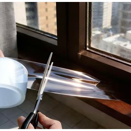 ピンククロス 2 Inch x 33 FT Transparent Window Weather Sealing Tape, Weather Stripping Residue-Free Clear Insulation Tape, RV, AC, Doors - Heavy Duty Adhesive (Winter Ready)